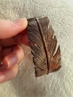 Copper Feather Cuff Bracelet